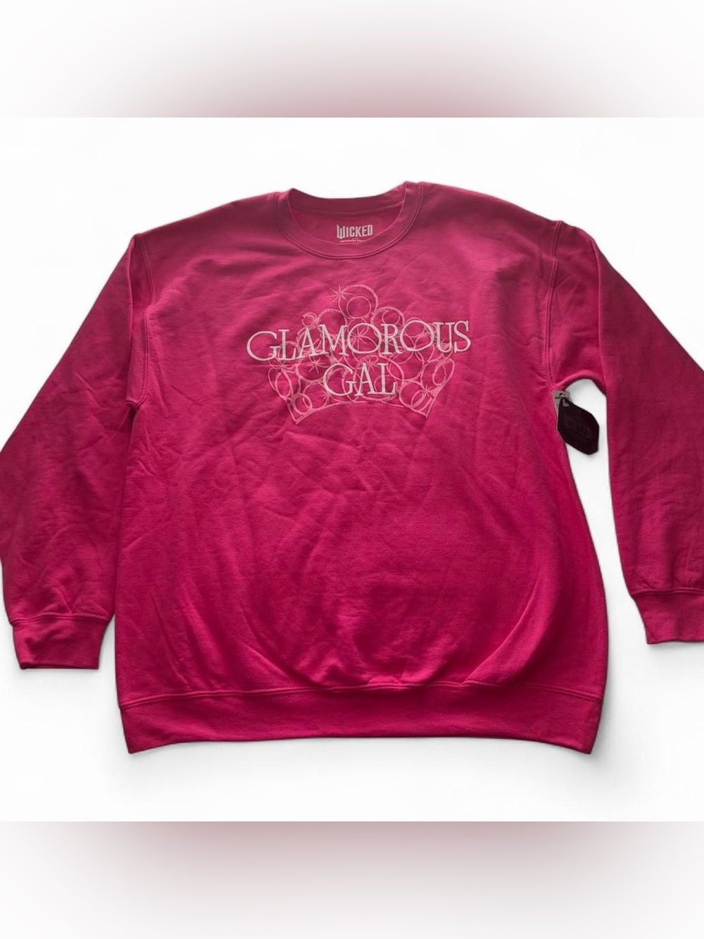 Universal Studios Wicked Glamorous Gal Glinda Hot Pink Crewneck Large NWT 
Merch